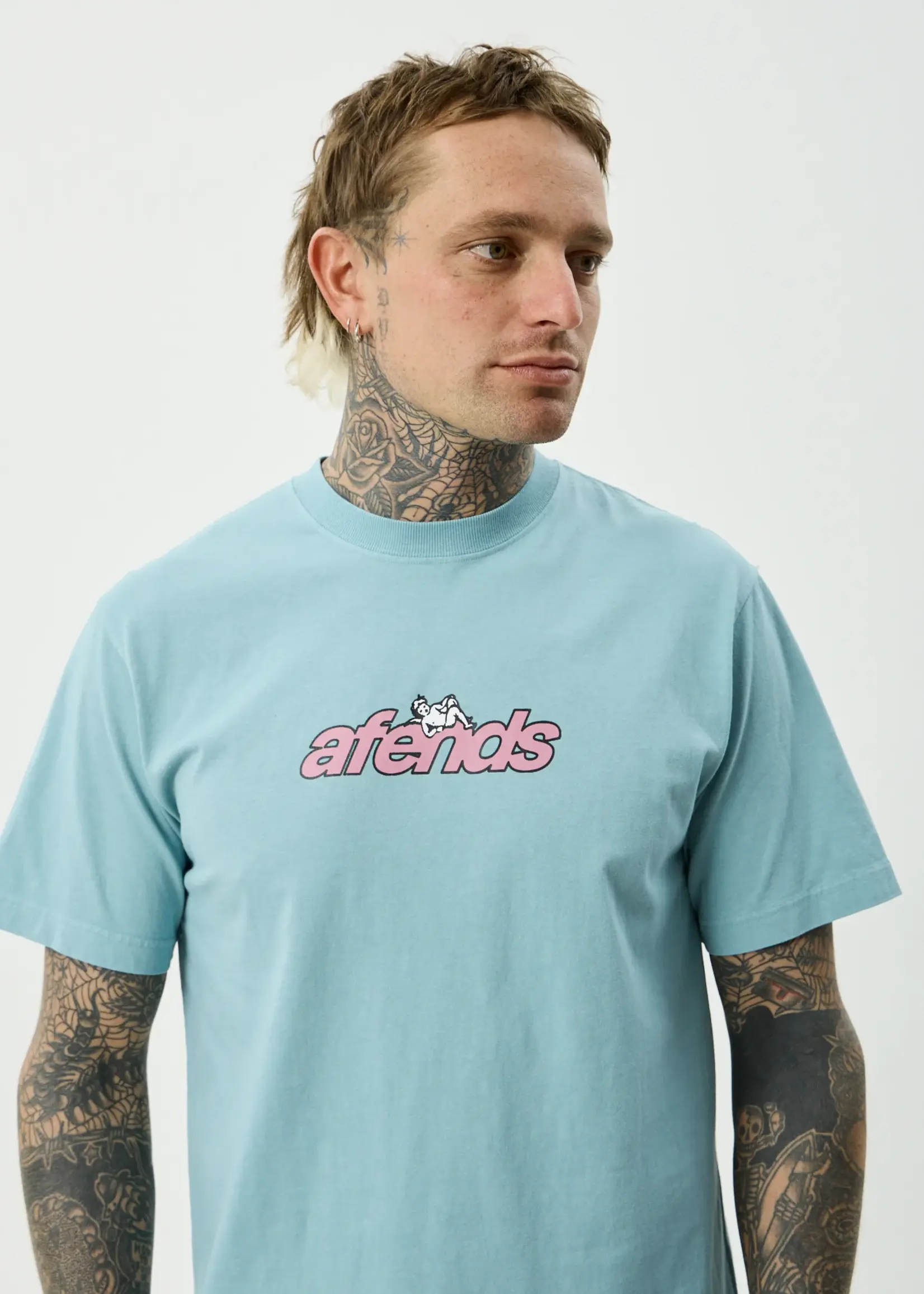 Angel Boy Retro Tee - Washed Overcast