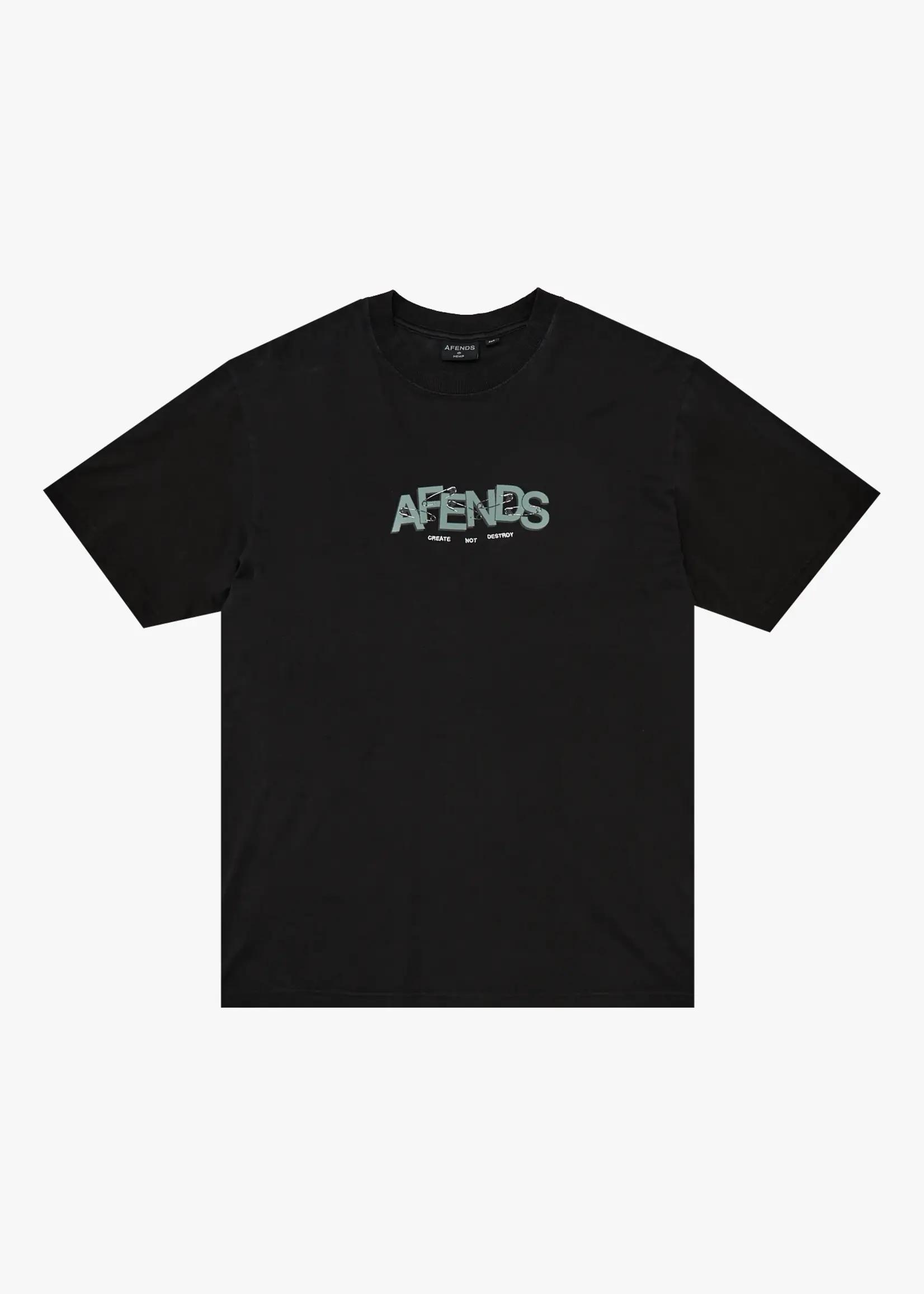 Afends Safety Retro Tee - Stone Black