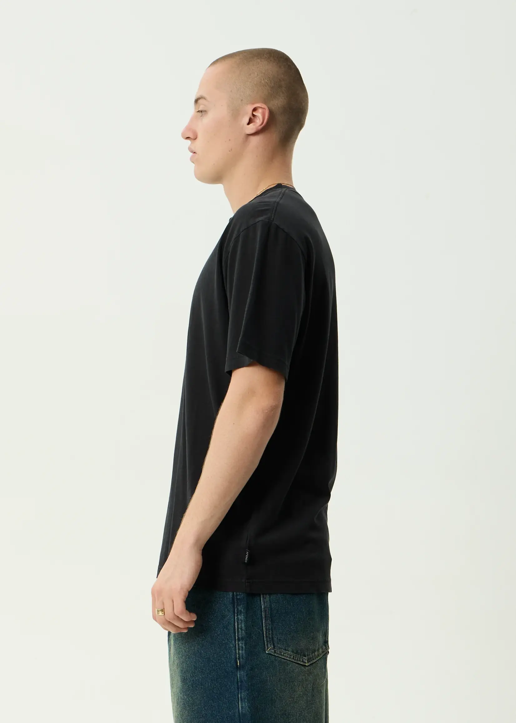 Afends Safety Retro Tee - Stone Black