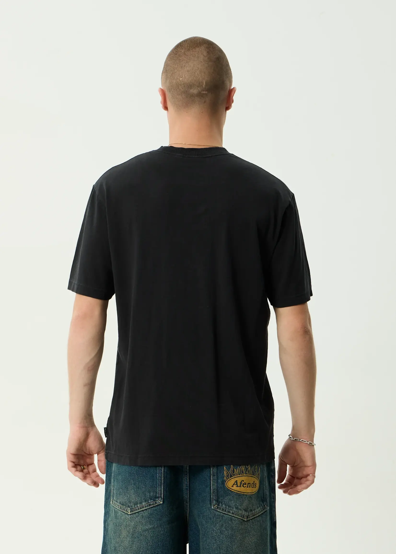 Afends Safety Retro Tee - Stone Black