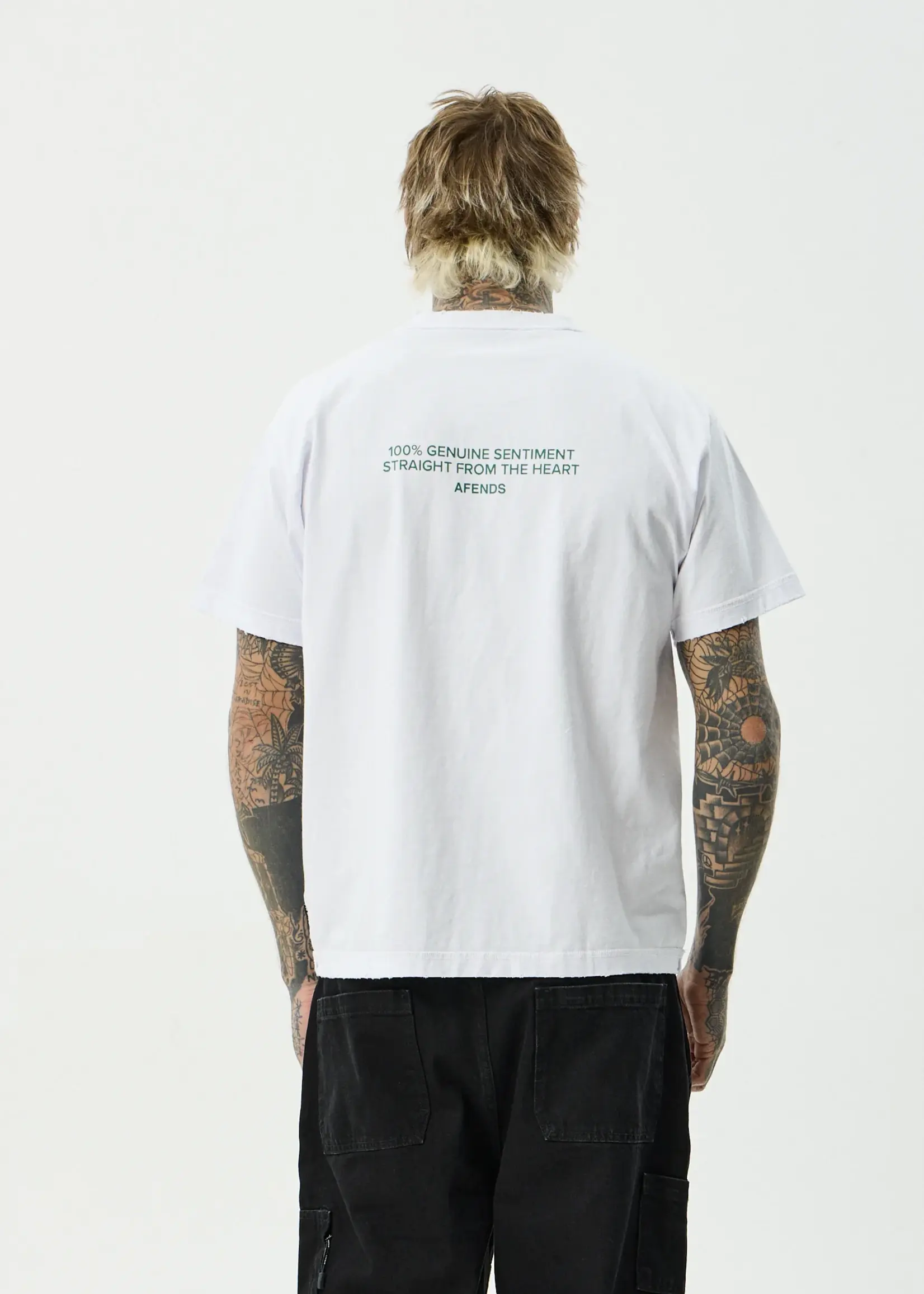 Afends Genuine Sentiment Heavyweight Boxy Tee - White
