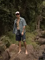 Afends Voyager Short Sleeve Shirt - Deep Olive Check