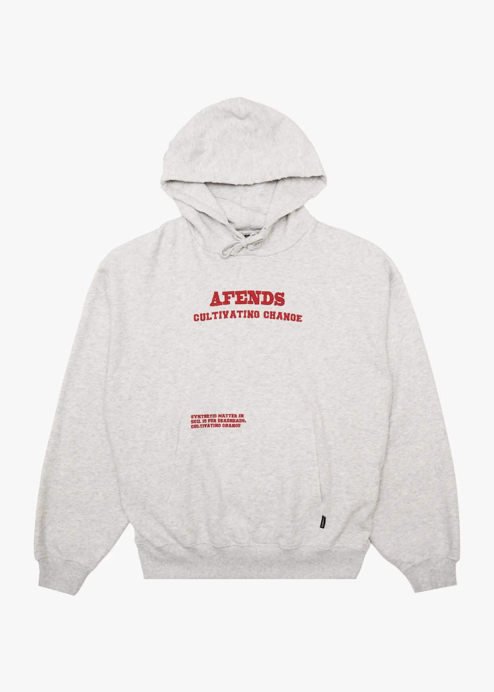 Afends Wonders Boxy Pull On Hood - Grey Marle