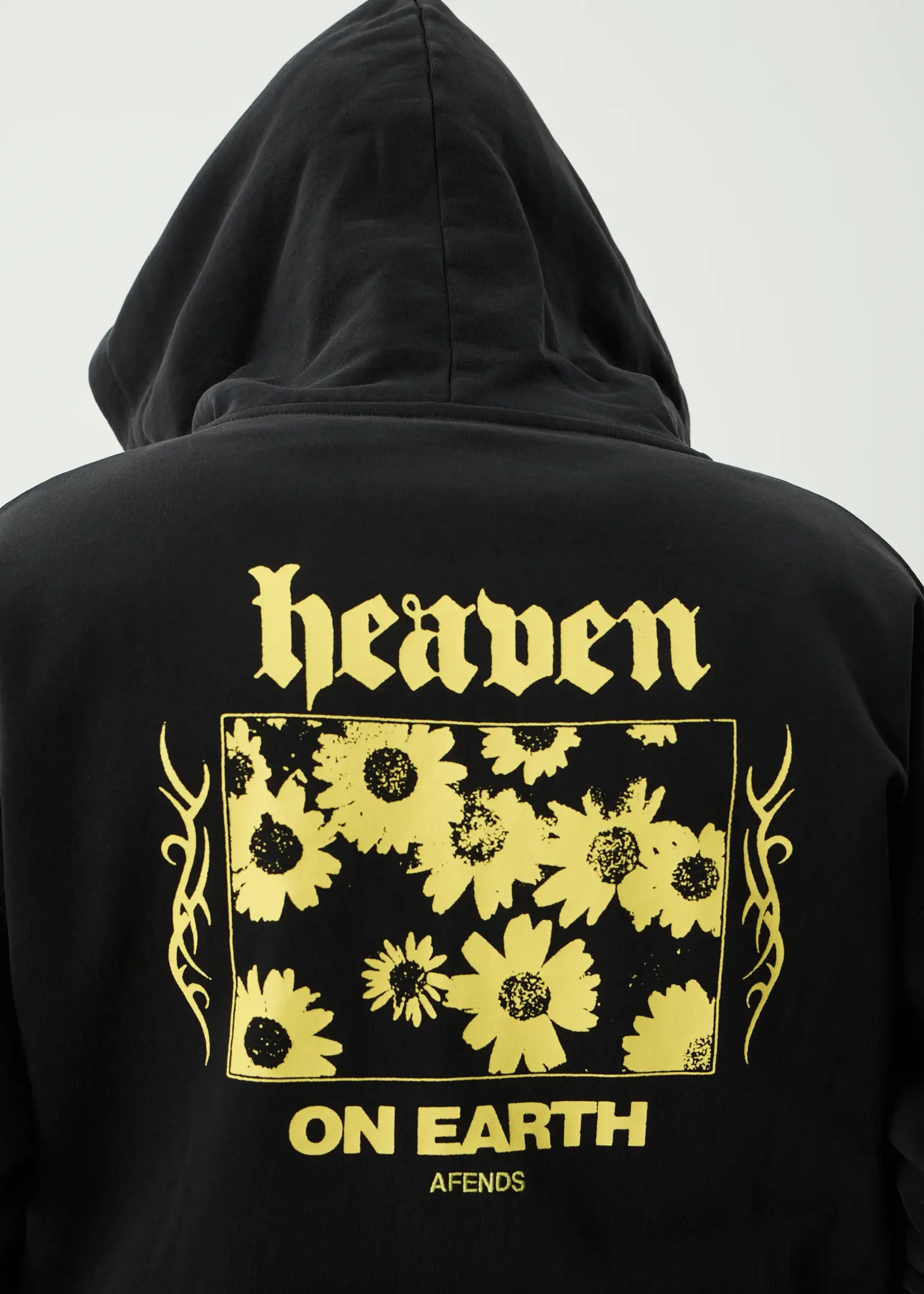 Afends Heaven Boxy Zip Hood - Stone Black