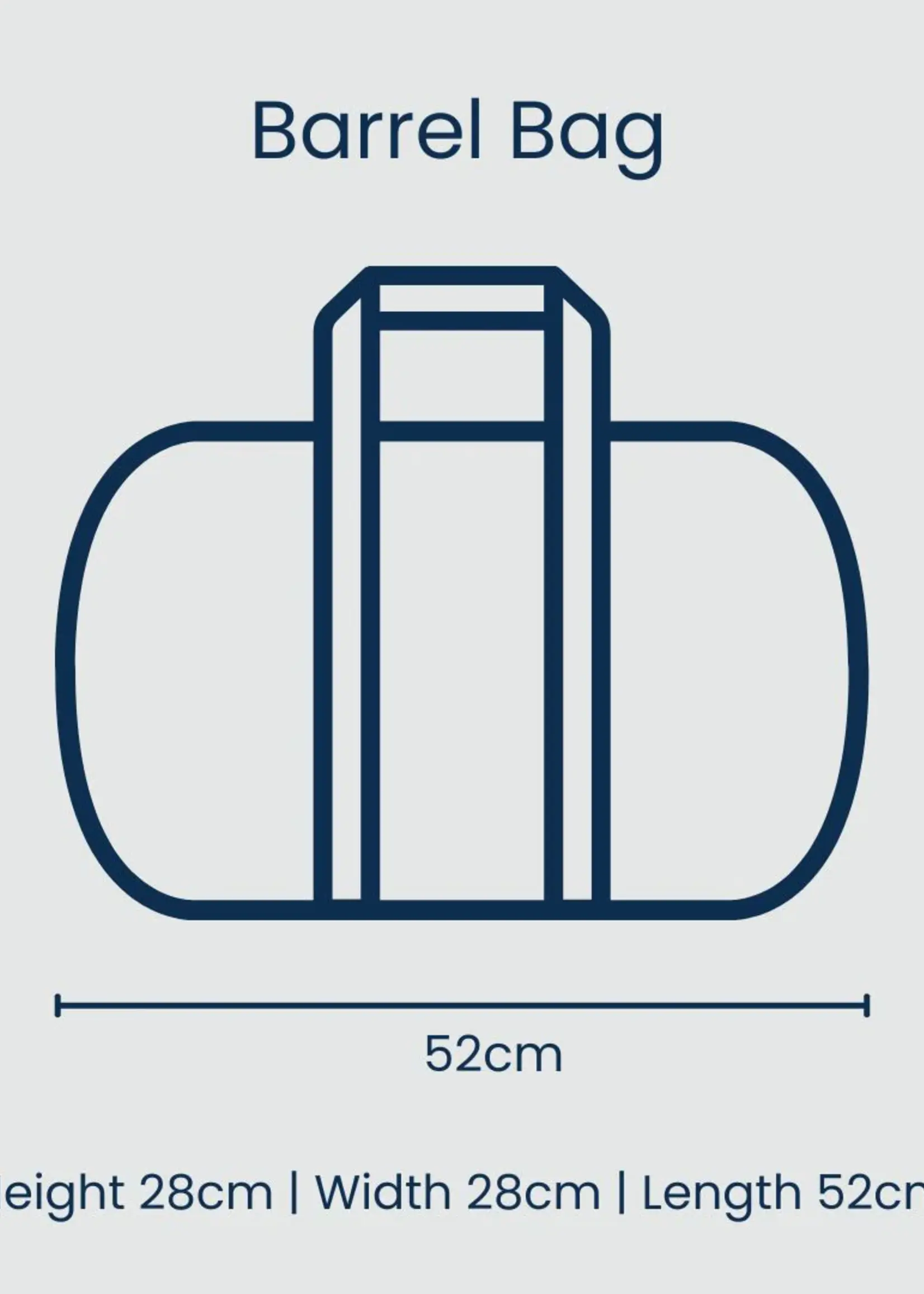 Barrel Bag - Green Blue Stripe