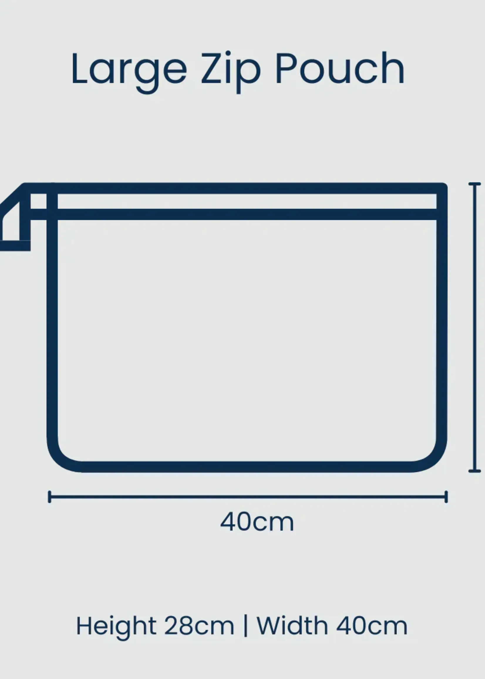 Clear Zip Pouch Bundle - Blue