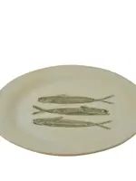 Riva Round PLate Ivory/Green 27.5