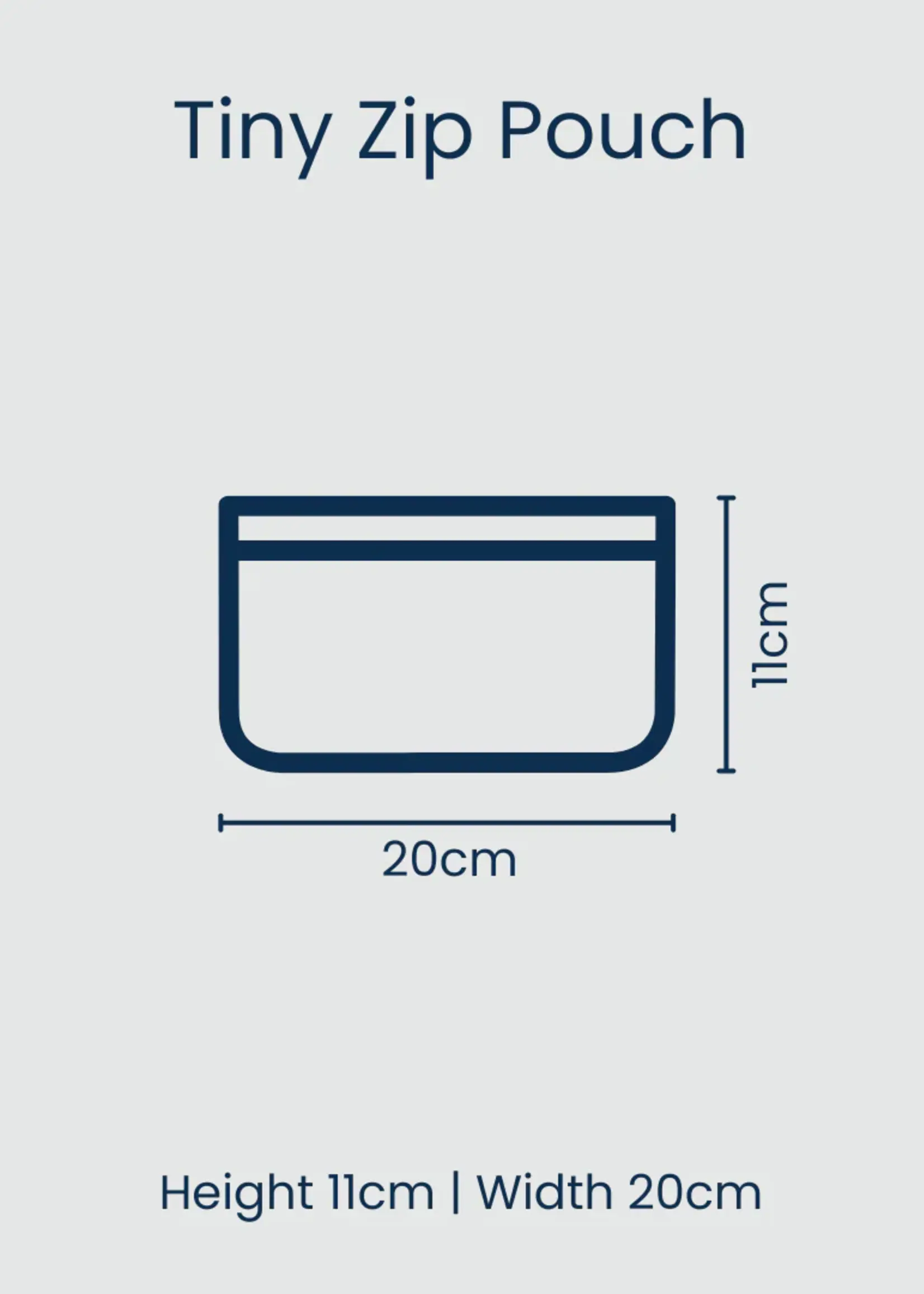 Project Ten Tiny Zip Pouch - Sardine