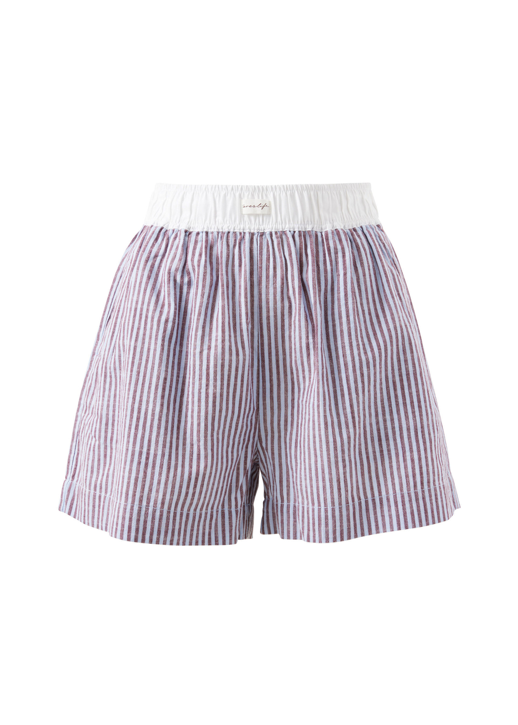 Ceres Life Mila Short Wine/Choc Blue Check