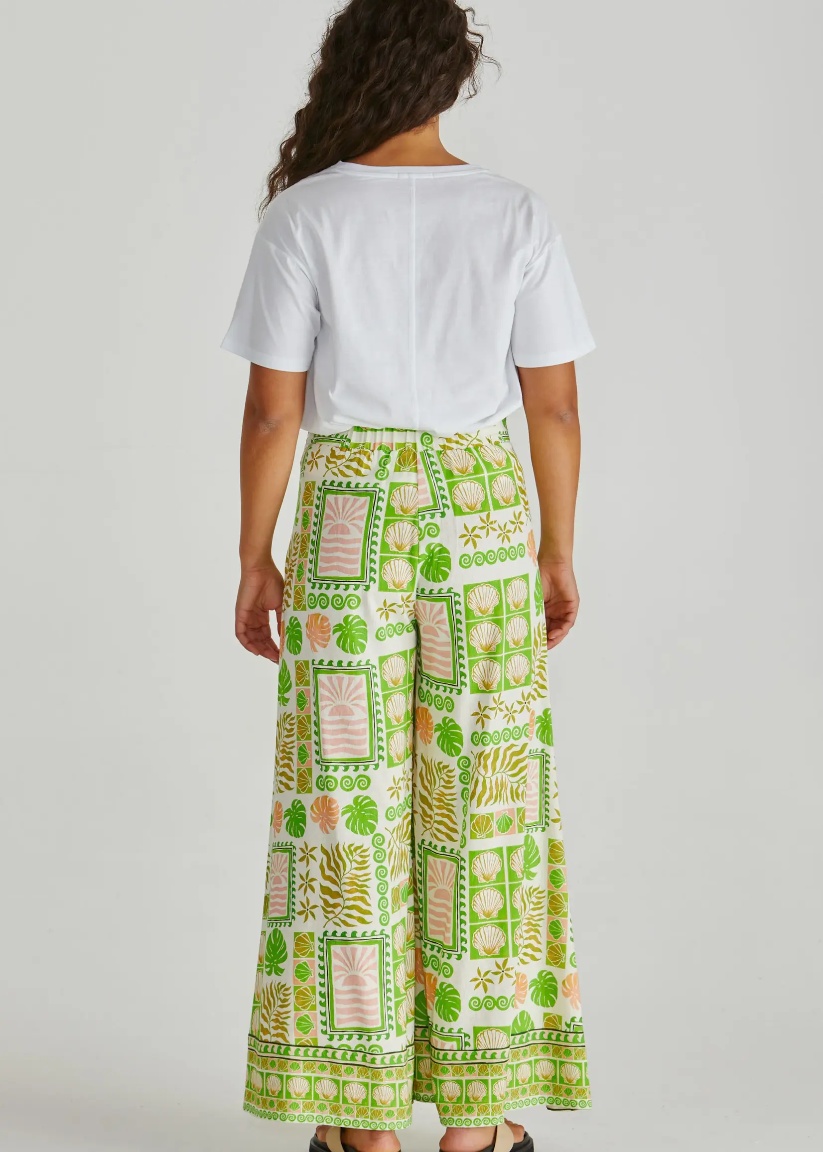 Sass Emmett Wide Leg Pant - Shell Print