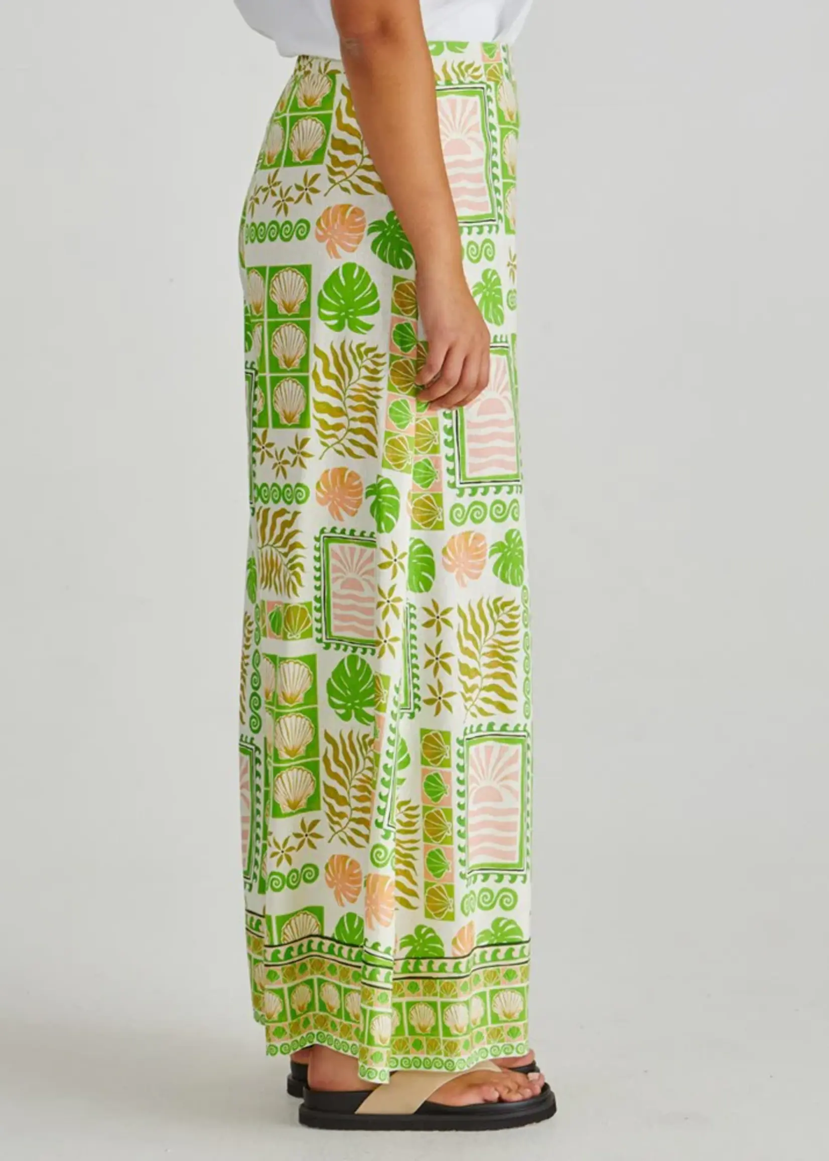 Sass Emmett Wide Leg Pant - Shell Print