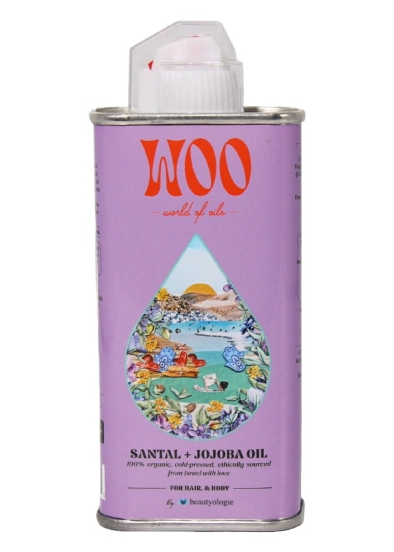 WOO - World Of Oils Santal + Jojoba Oil – Nourishing Body & Hair Oil with Aromatic Santal