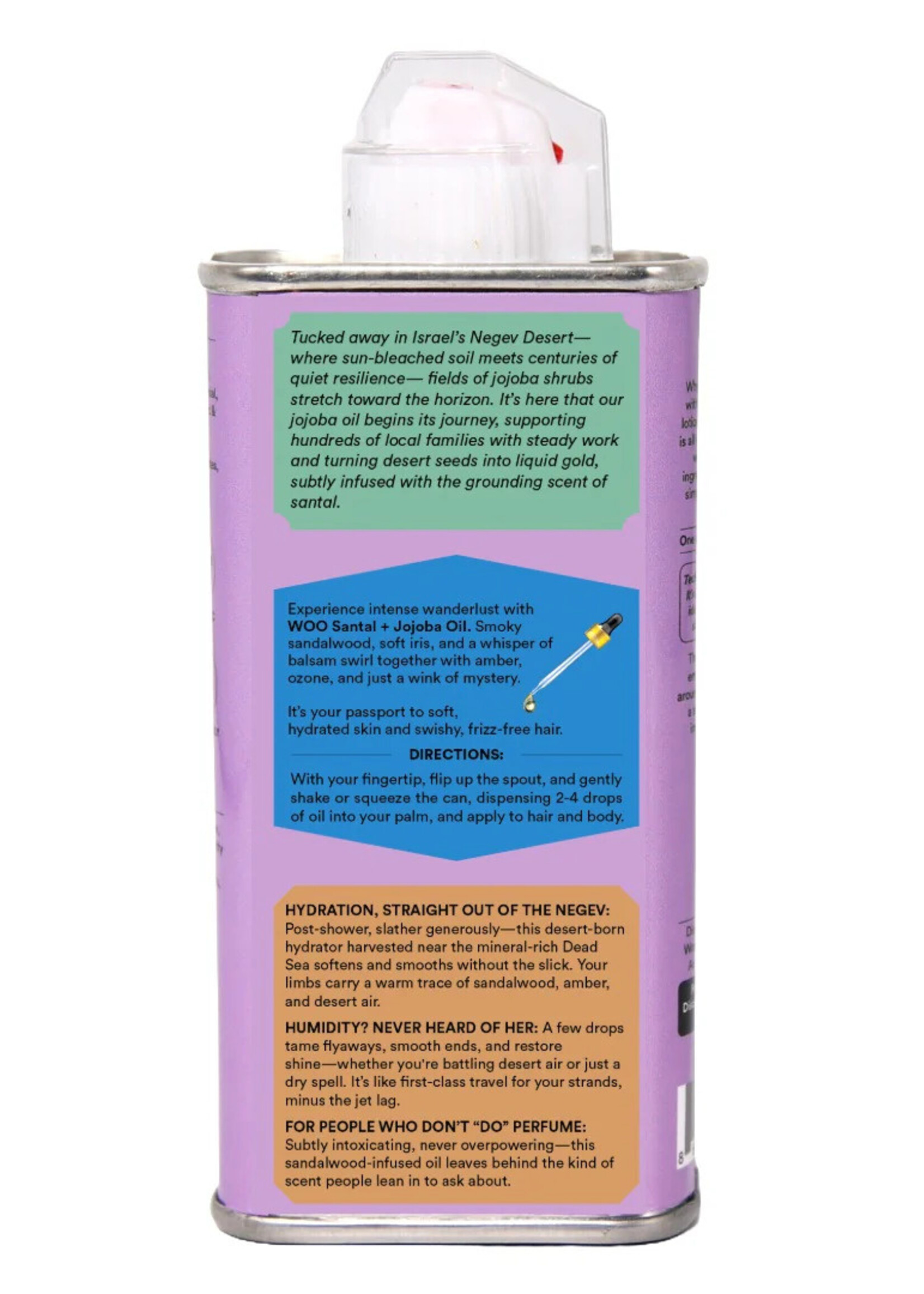 WOO - World Of Oils Santal + Jojoba Oil – Nourishing Body & Hair Oil with Aromatic Santal