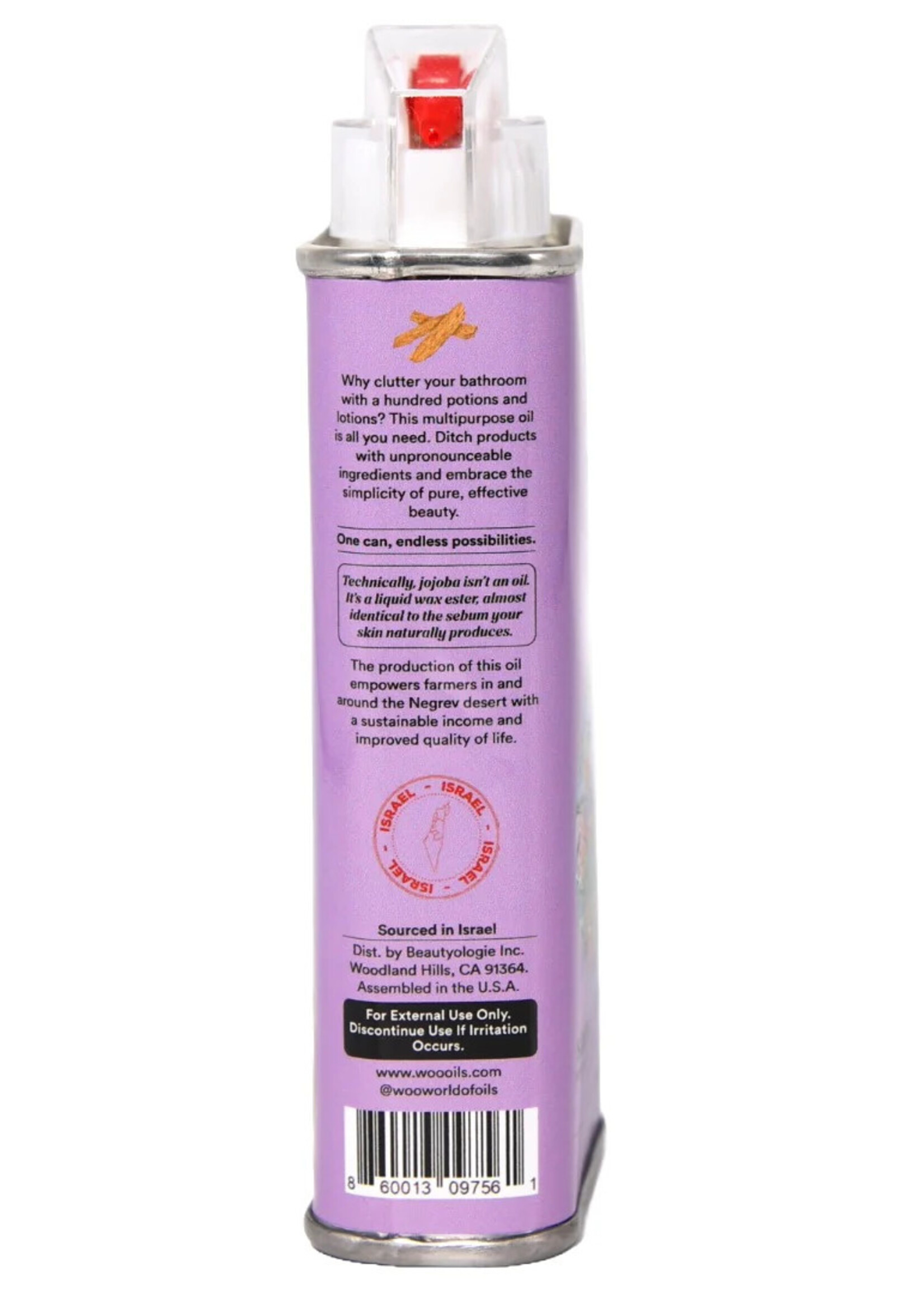 WOO - World Of Oils Santal + Jojoba Oil – Nourishing Body & Hair Oil with Aromatic Santal