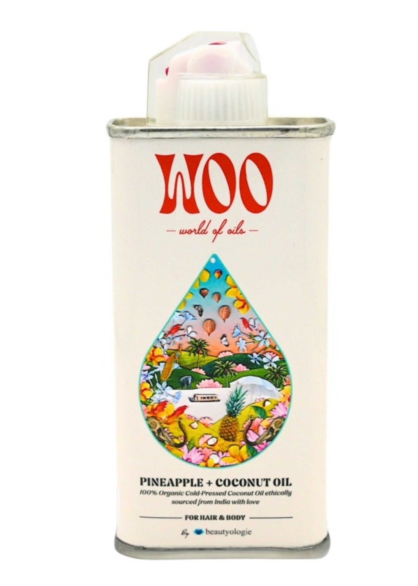 WOO - World Of Oils Pineapple + Coconut Oil – Nourishing, Strengthening, & Shine-Enhancing