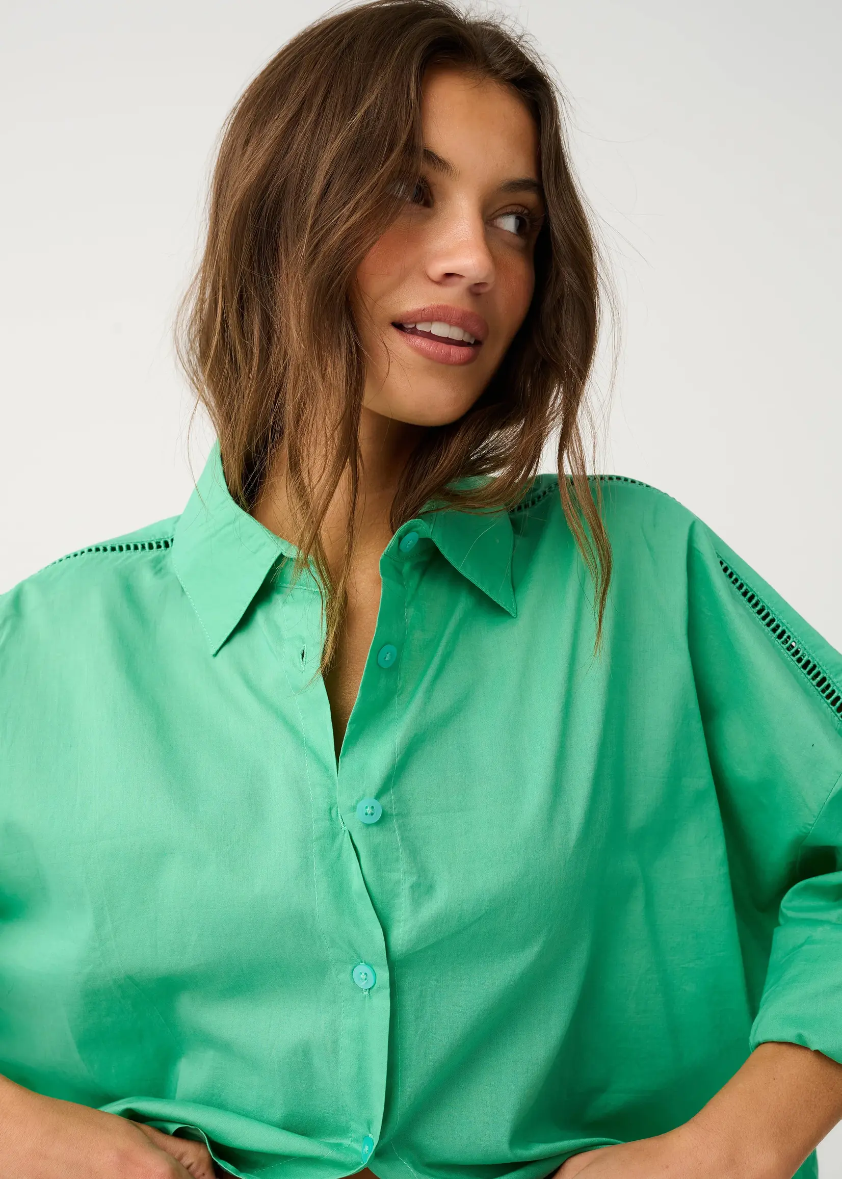 cartel and willow Cove Shirt - Emerald