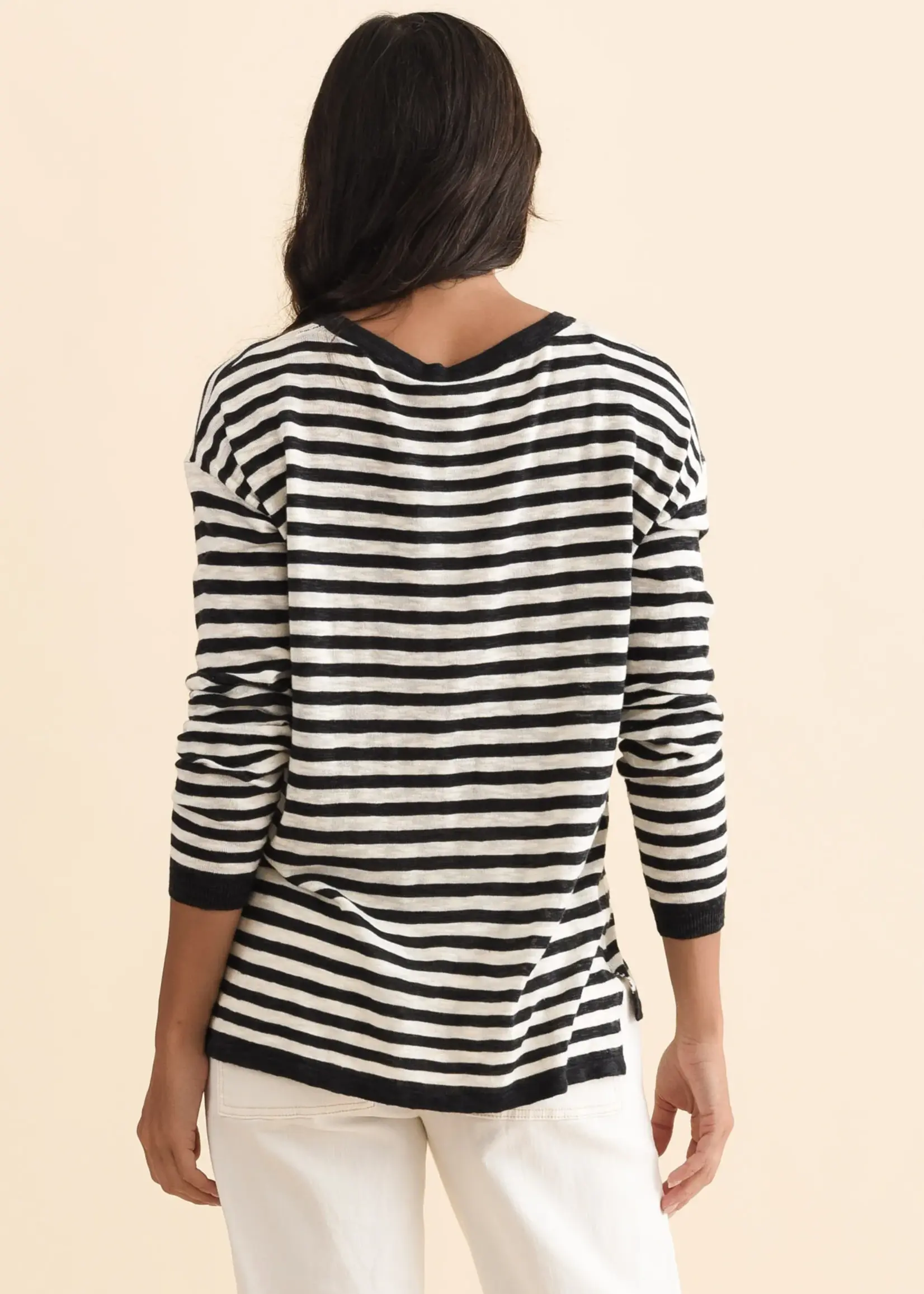 Betty Basic Natasha Knit Top - Black & White