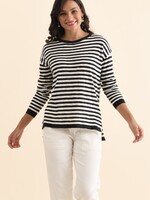 Betty Basic Natasha Knit Top - Black & White