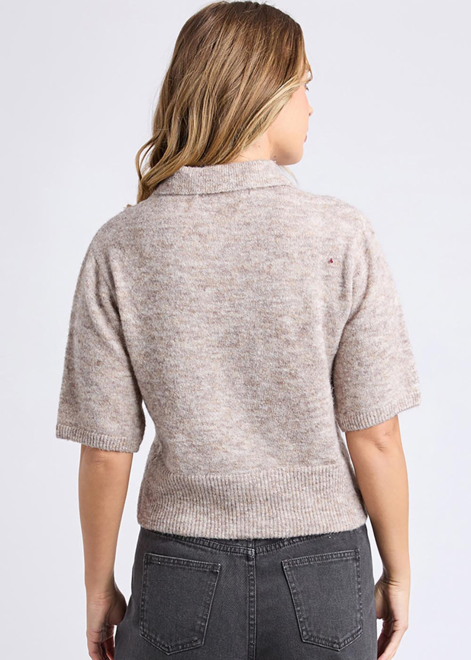Foxwood Fernie Button Knit - Oatmeal