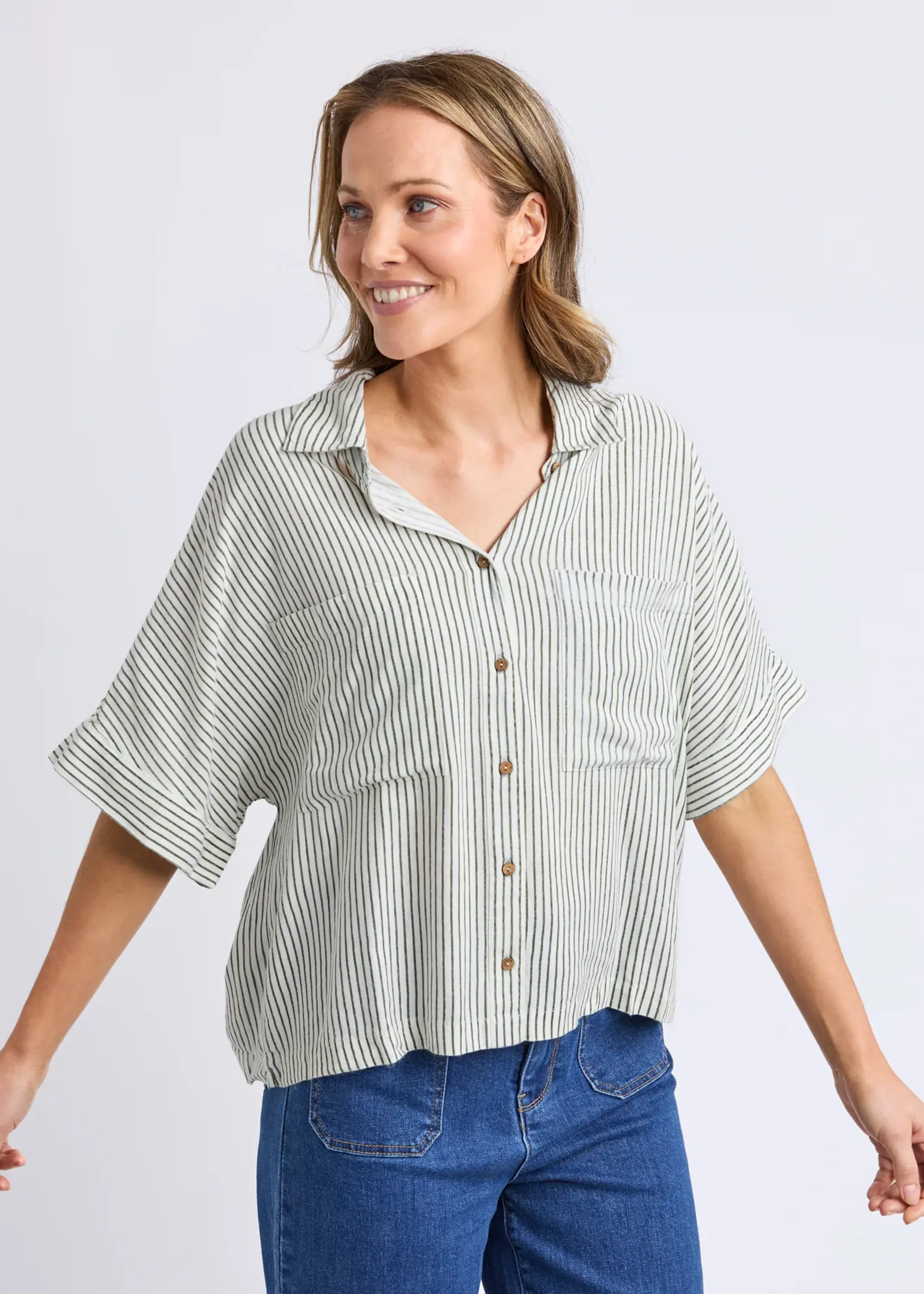 Elm Lifestyle Ruth SS Shirt - Basil