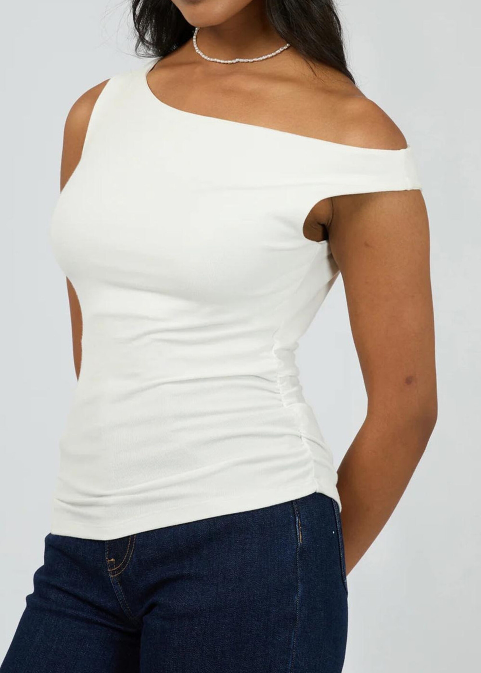 Kylie Off Shoulder Top - Vintage White