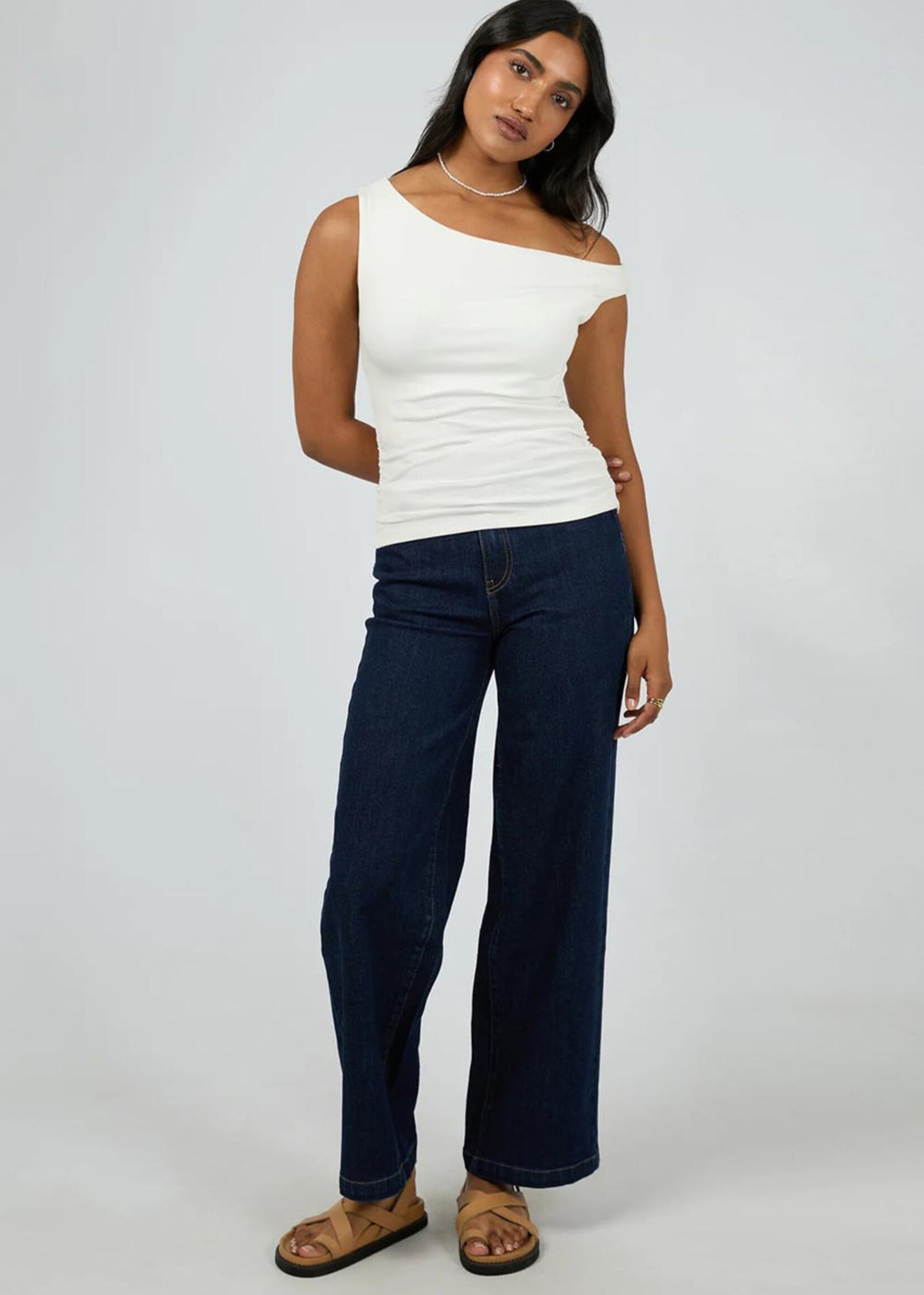 Kylie Off Shoulder Top - Vintage White