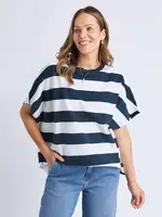 Elm Lifestyle Gab Sweat - Navy/White Stripe