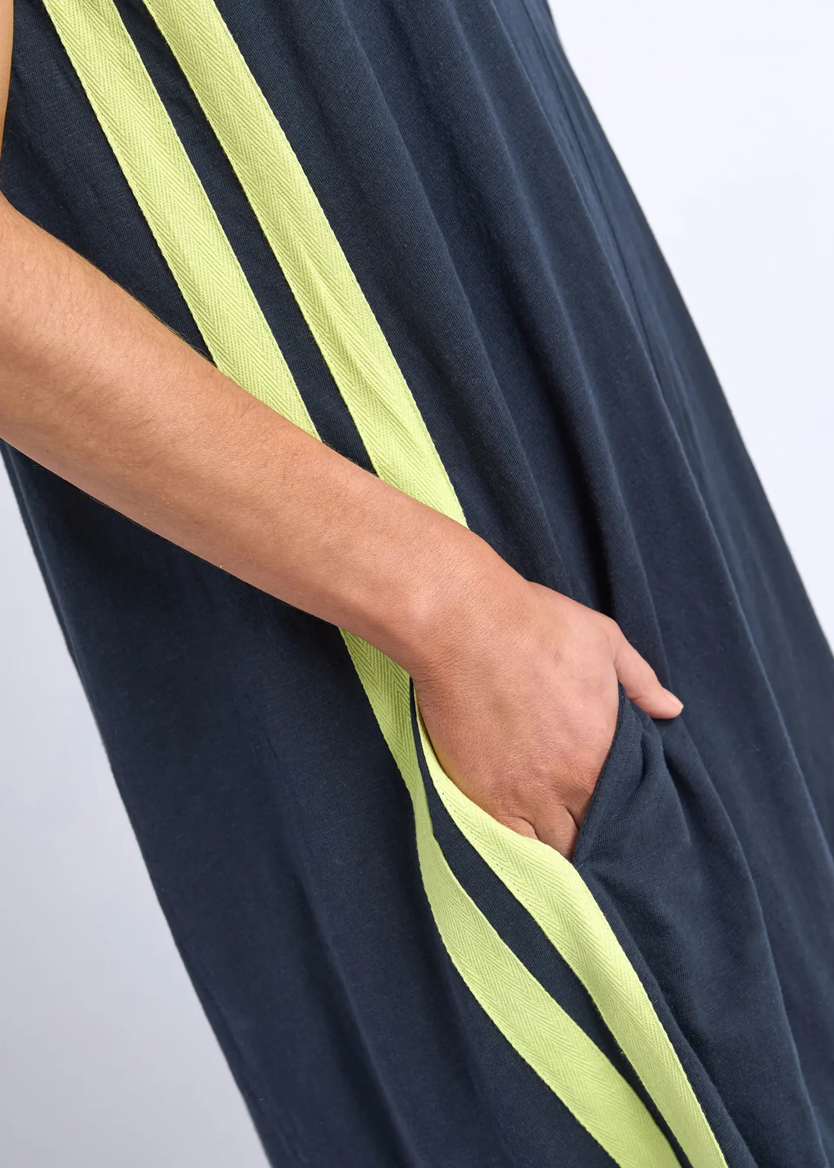 Foxwood Recovery Dress - Navy & Neon Lemon