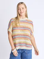 Elm Lifestyle Striped Knit Top - Blue Stripe
