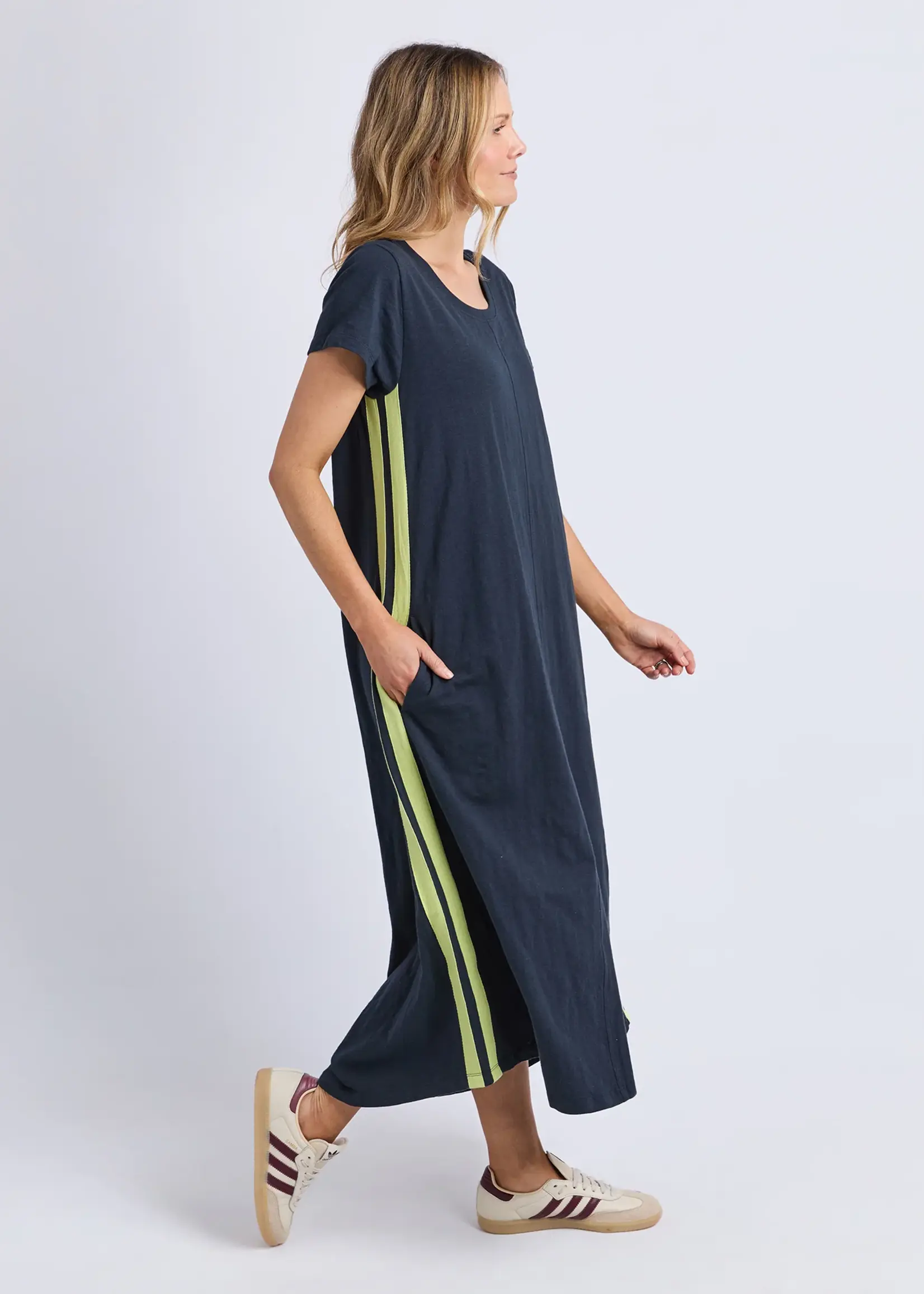 Foxwood Recovery Dress - Navy & Neon Lemon