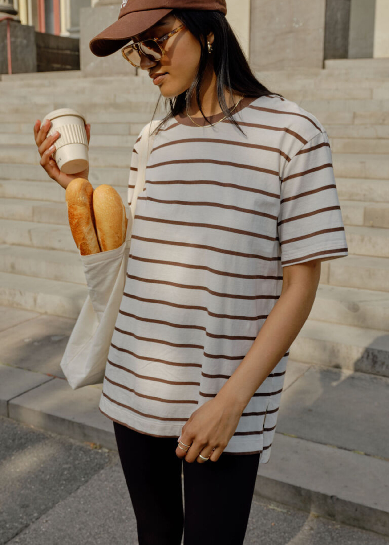 Ceres Life Lola Longline Step Hem Tee