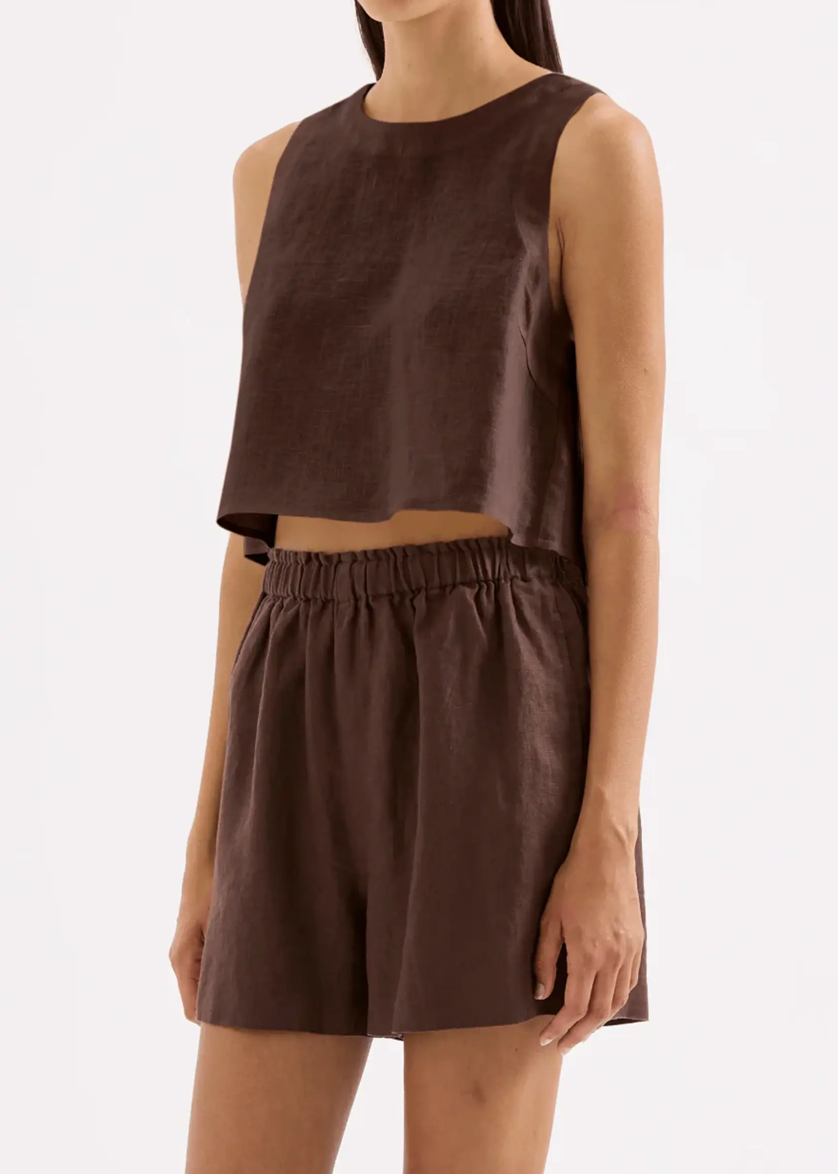 nude lucy Sian Linen Top