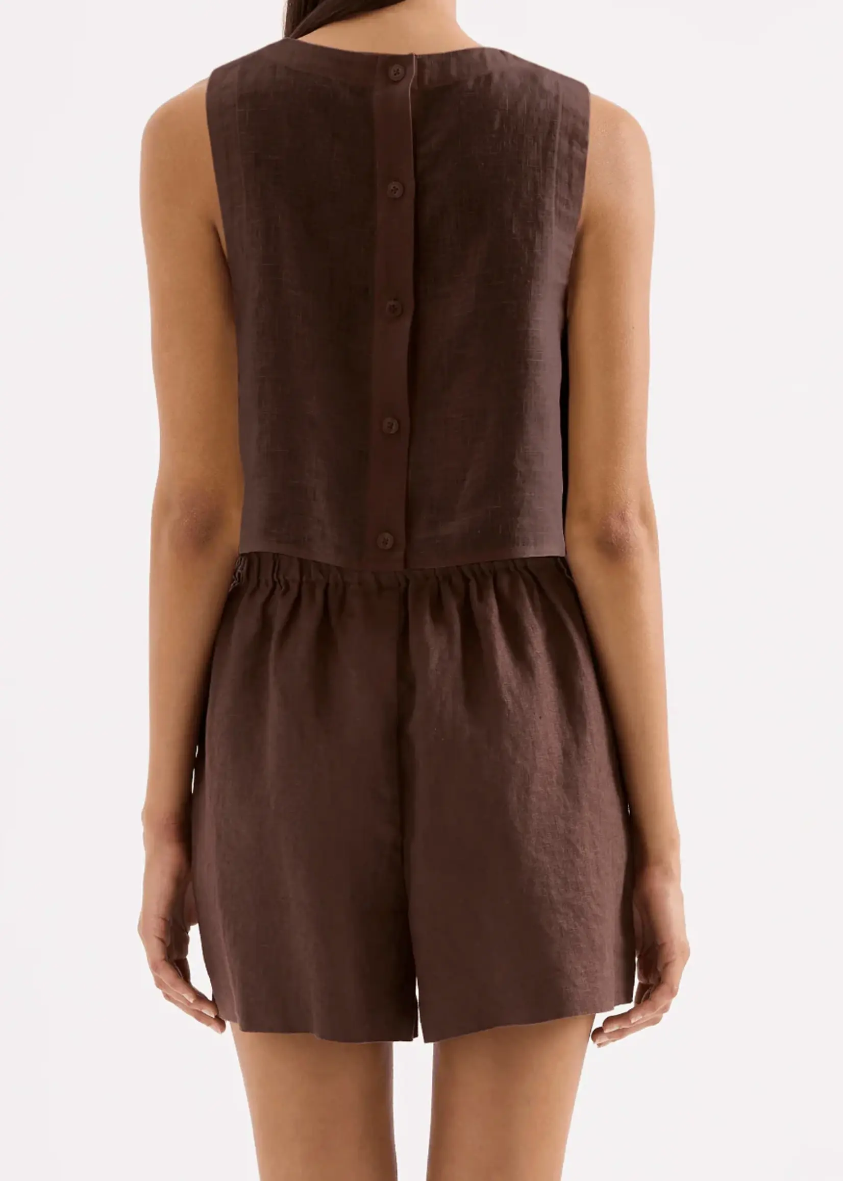 nude lucy Sian Linen Top