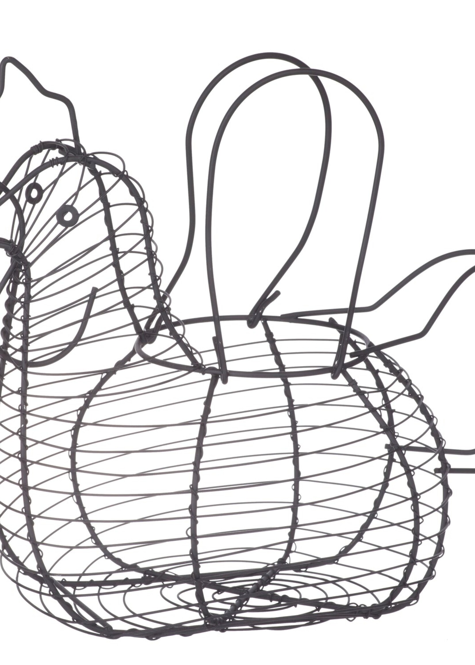 Chicken Egg Basket Black 33x17x25cm