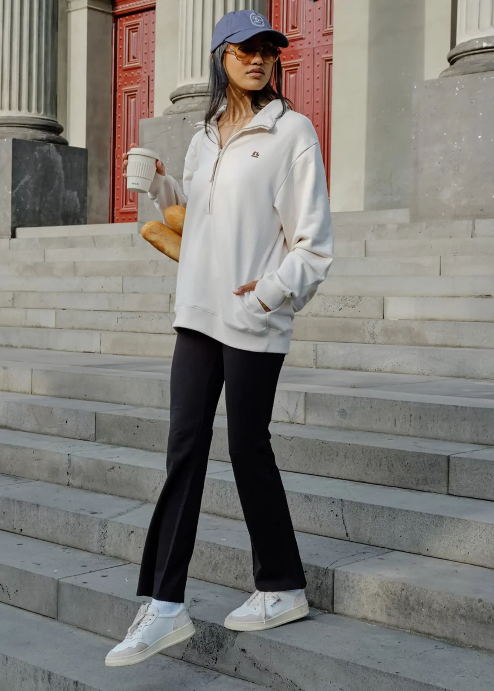 Ceres Life Lonny Oversized Half Zip Sweat