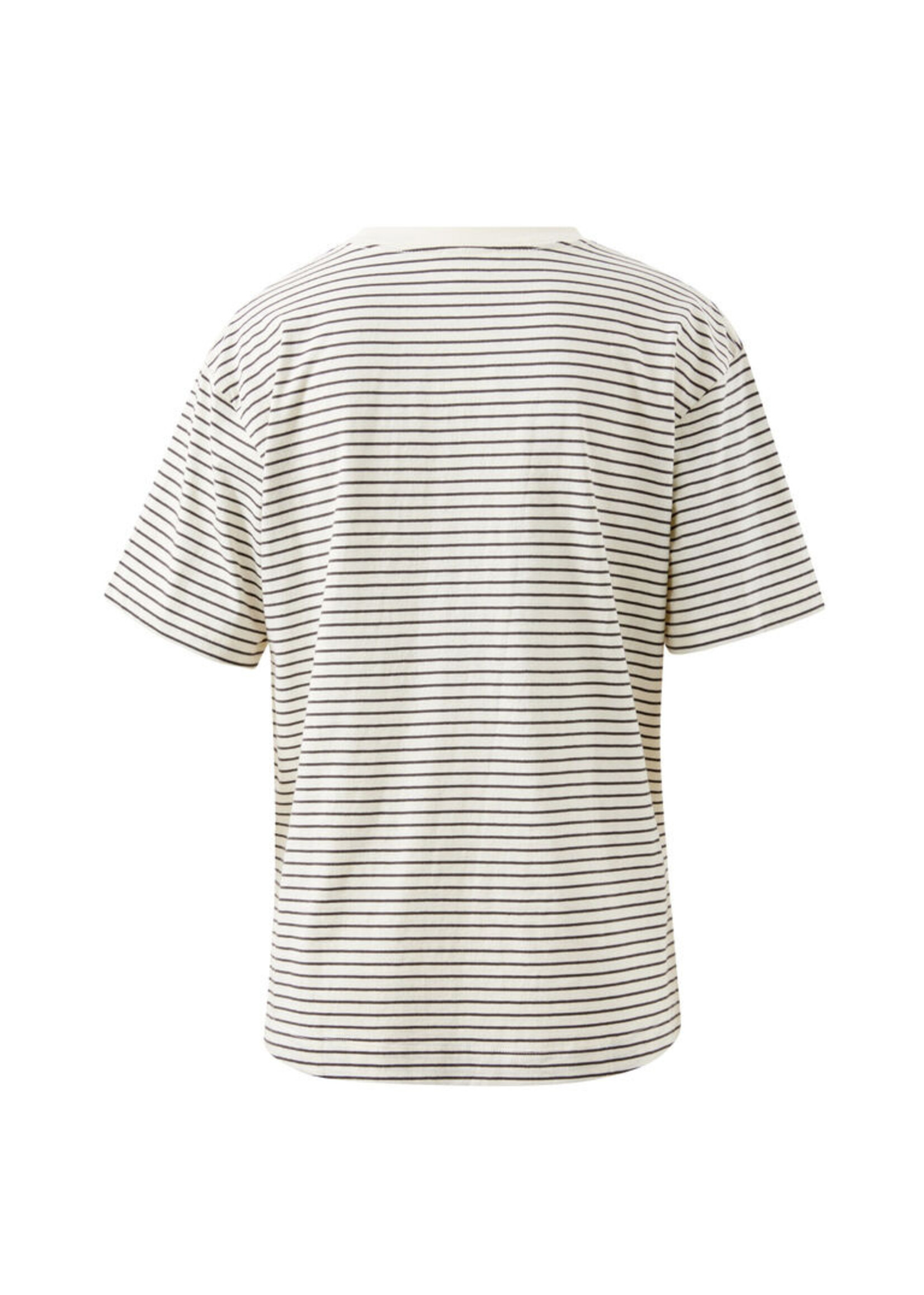 Ceres Life Stevie Slouchy Tee - Milk/Phantom Fine Stripe