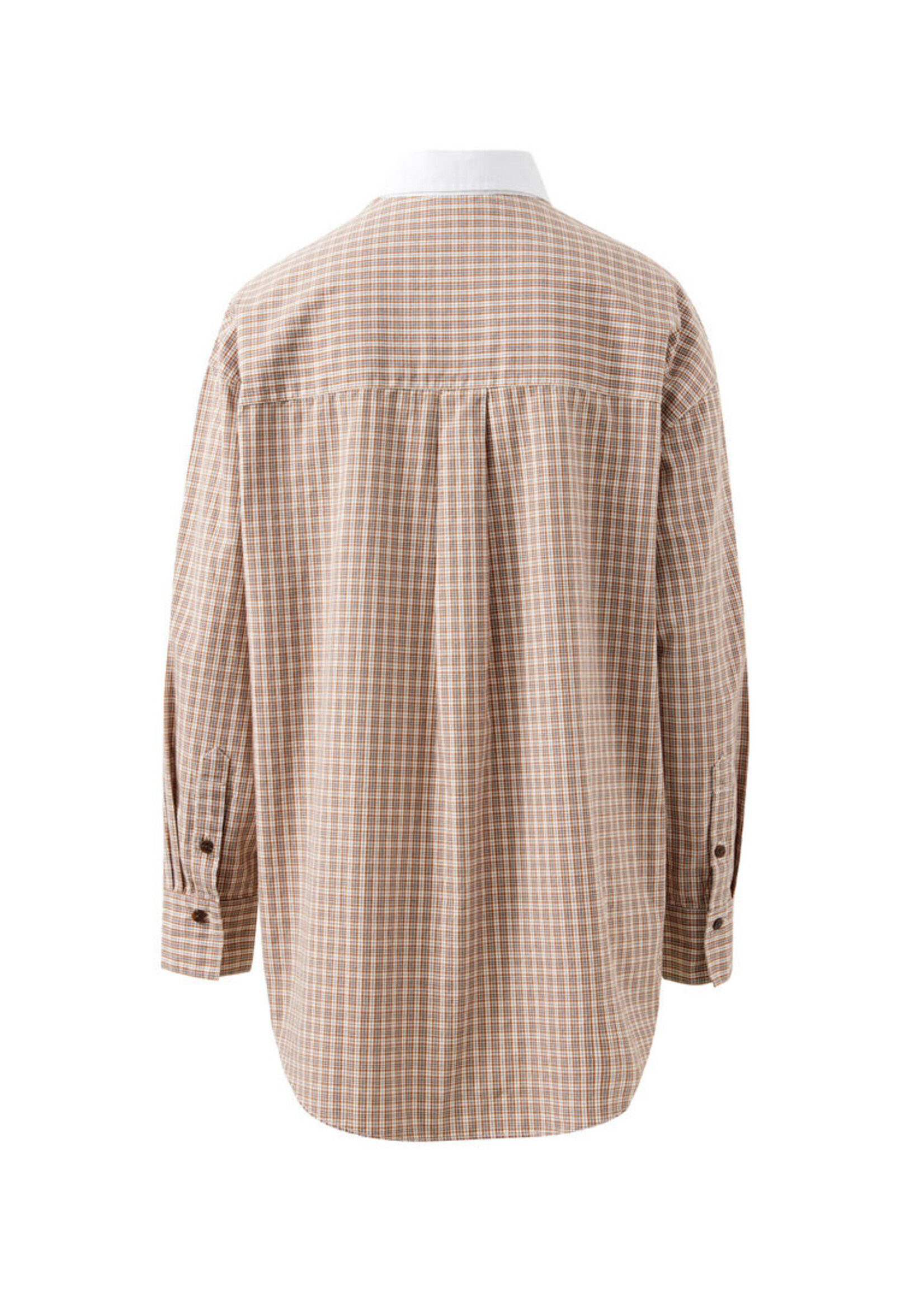 Ceres Life Peta Oversized Shirt - Toffee Check