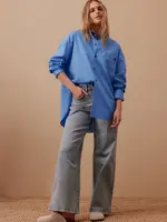 Ceres Life Peta Oversized Shirt - Amalfi Blue