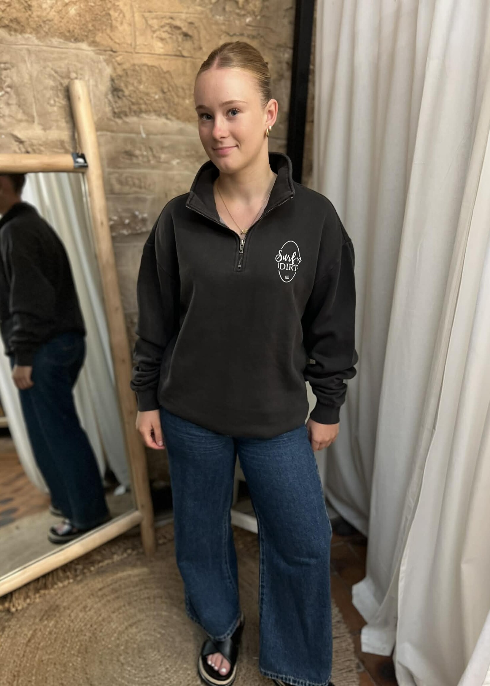 Surf n Dirt Surf n Dirt Zip Jumper - Faded Black