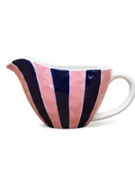 Noss and Co Gravy Jug - Pink and Navy Stripe