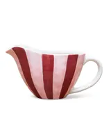 Gravy Jug - Pink and Burgundy Stripe