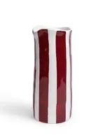 Noss and Co Medium Vase - Burgundy Stripe