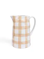 Medium Jug - Beige Gingham