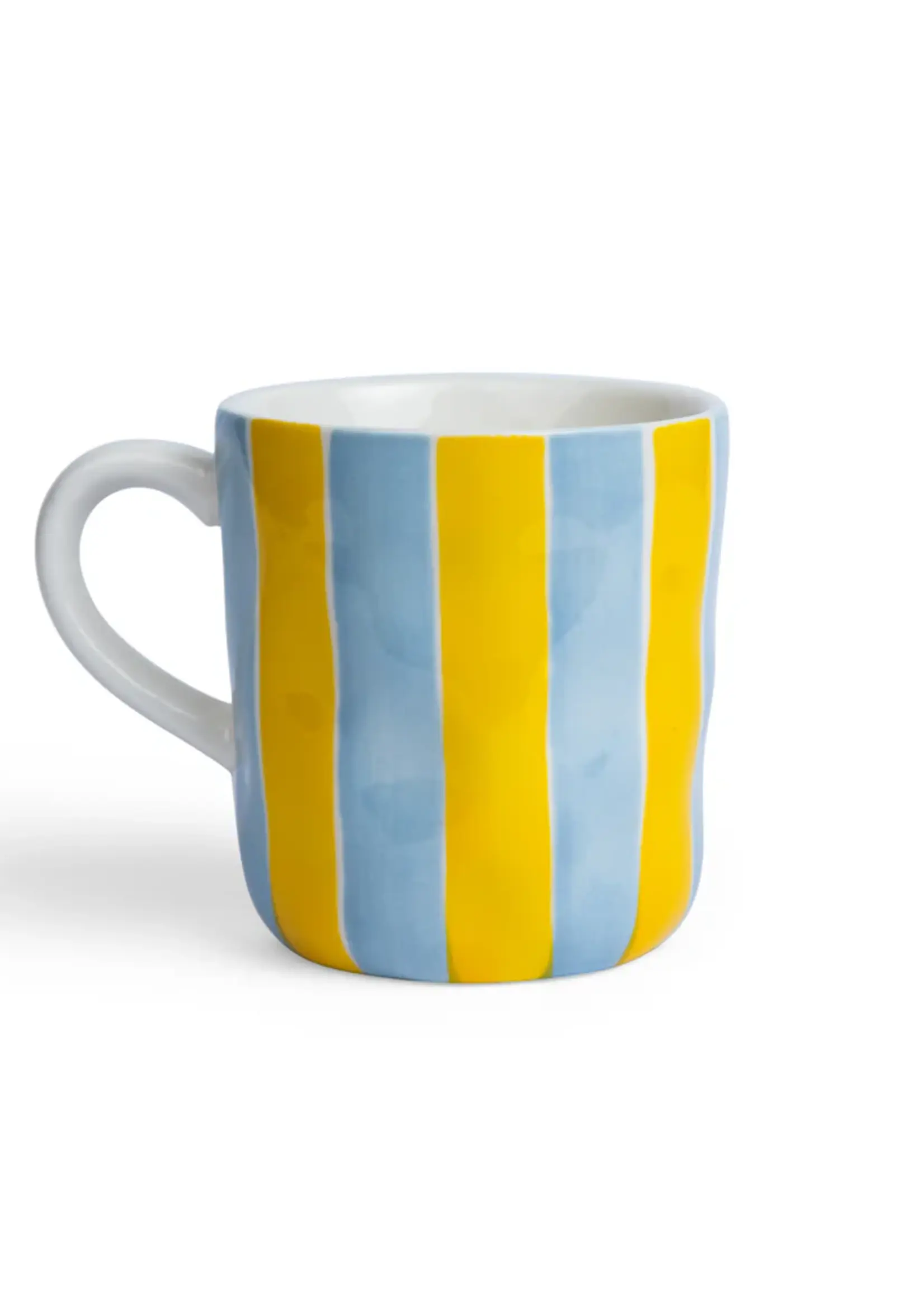 Noss and Co Mug - Cornflower Blue & Yellow Stripe