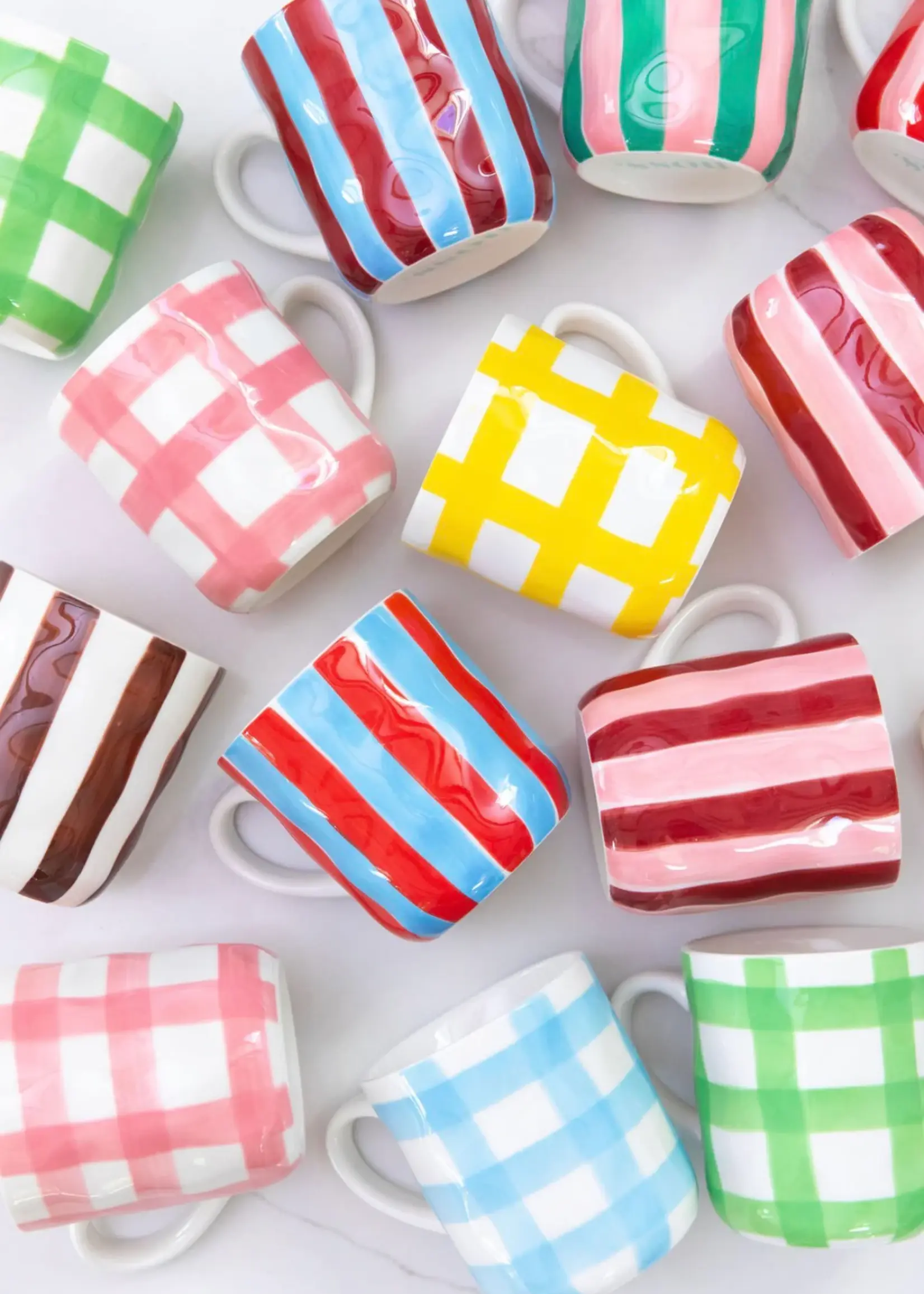 Mug - Yellow Gingham