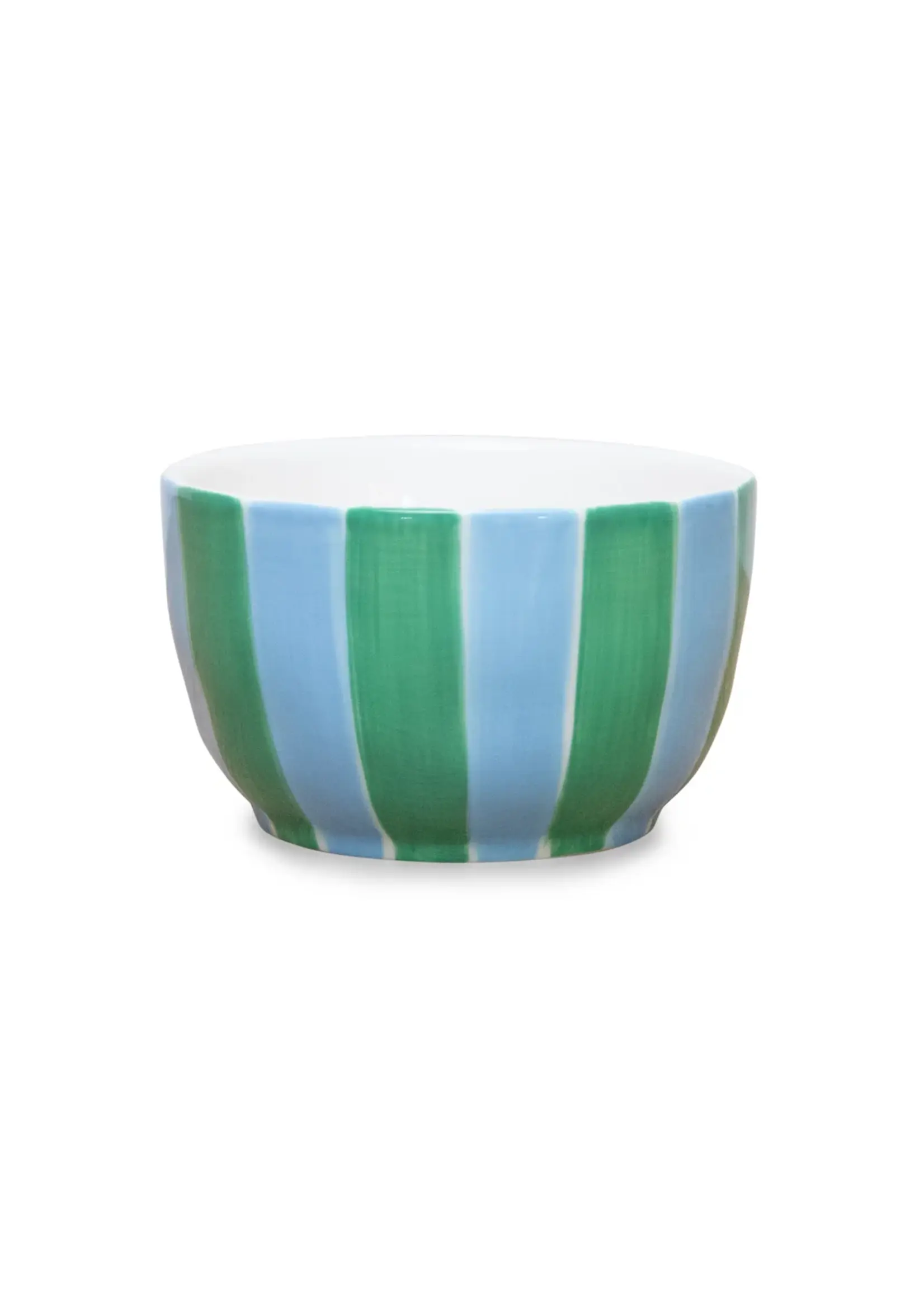 Noss and Co Small Bowl - Blue and Green Stripe
