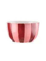 Noss and Co Small Bowl - Pink and Burgundy Stripe