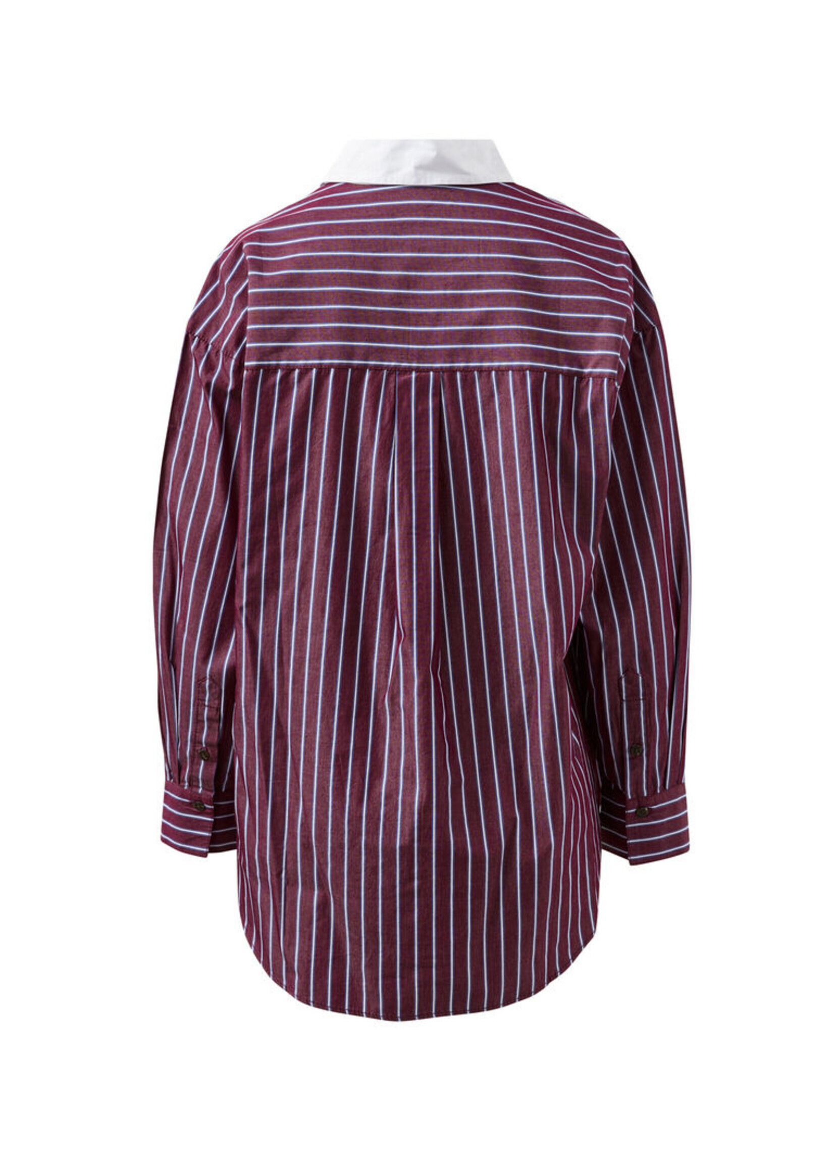 Ceres Life Peta Oversized - Burgundy Washed Navy Stripe