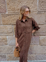 Ceres Life Rae Long Sleeve Midi Dress