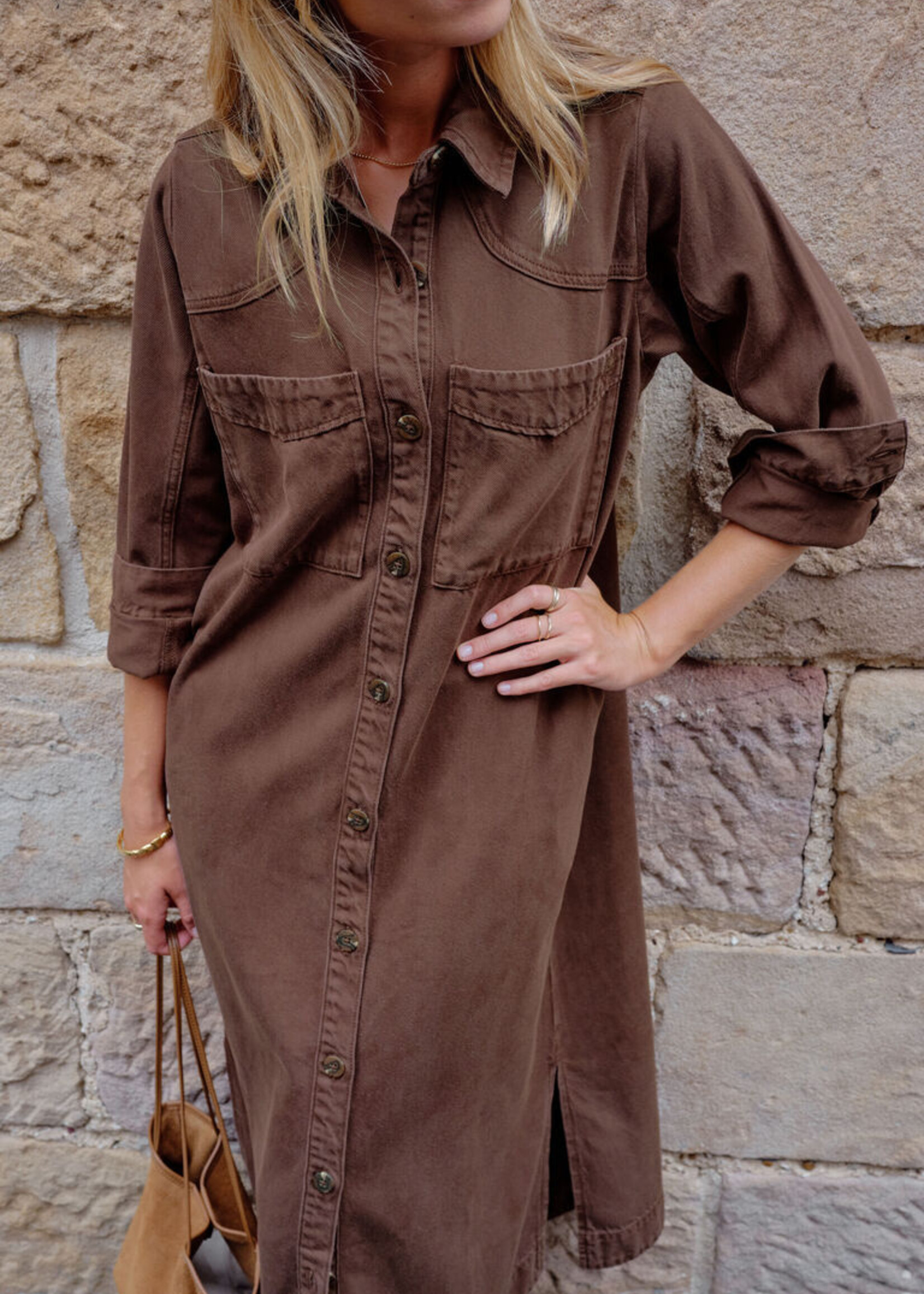 Ceres Life Rae Long Sleeve Midi Dress